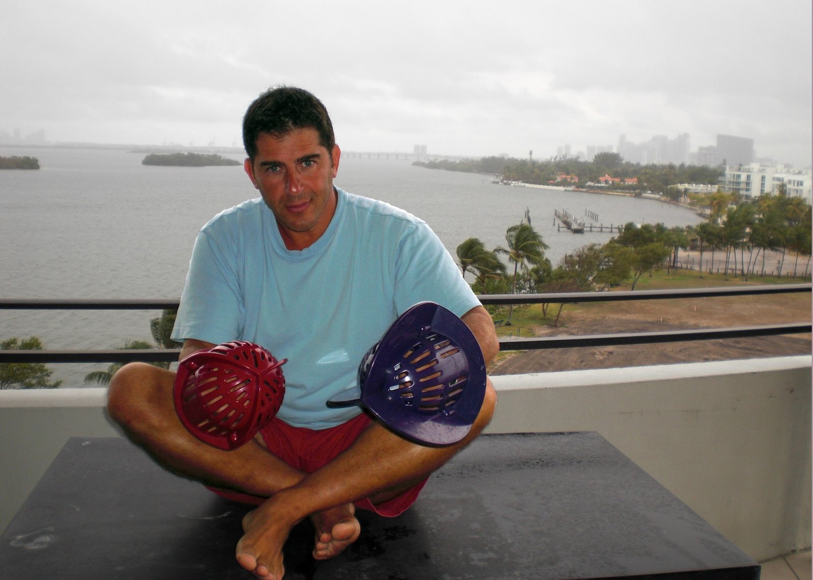 Early AquaFit Sports founder portrait with aquatic training equipment