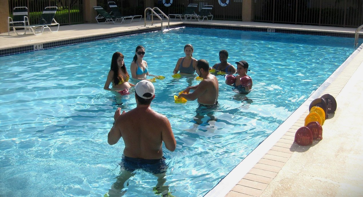 AquaFit Sports class for Lucy store employees in Pembroke Pines in 2010