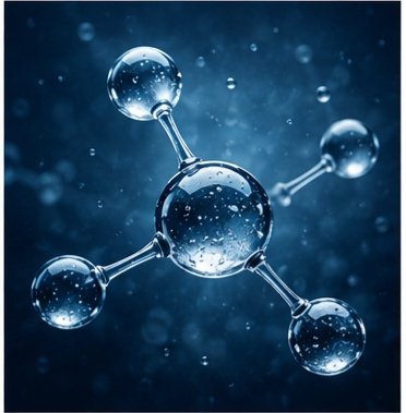 Monochromatic molecular illustration representing water properties